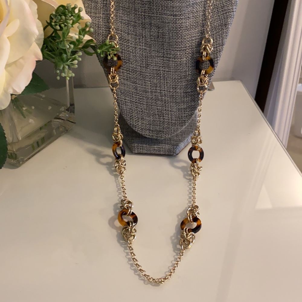 Banana Republic Gold and Tortoise Link necklace